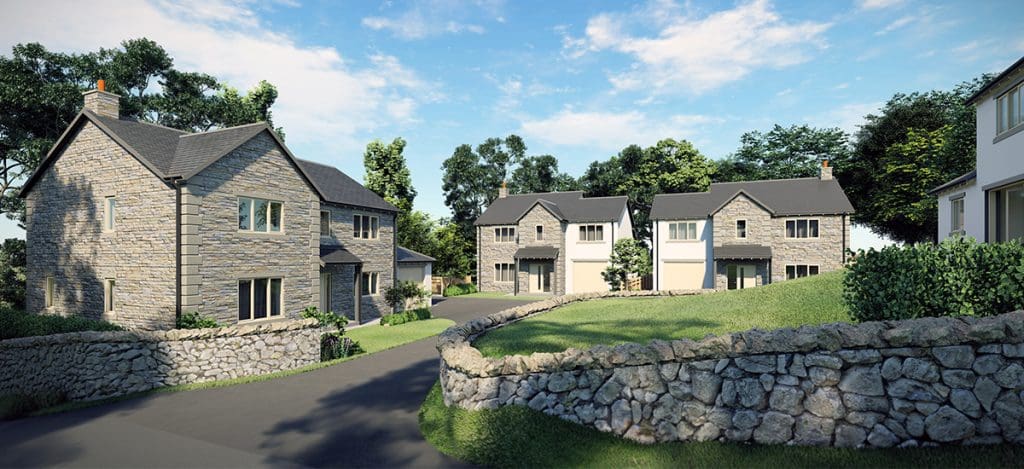 4 houses in small estate